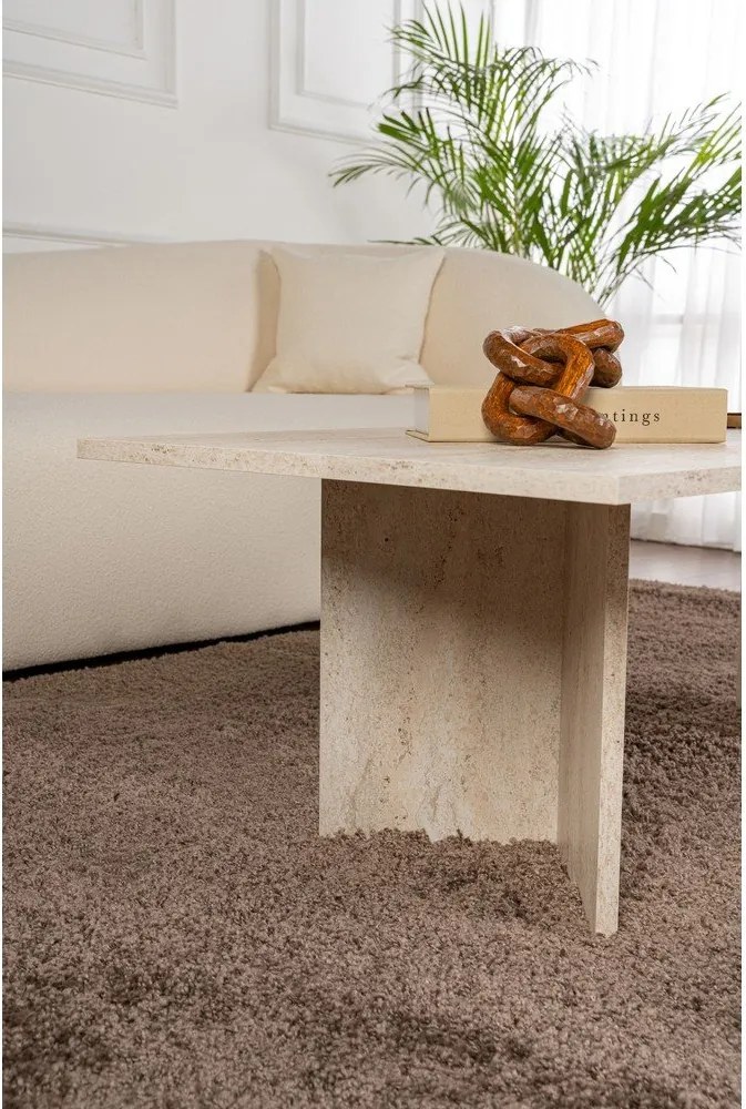Tavolino da salotto beige semilucido 60x119 cm Sabin – Kalune Design