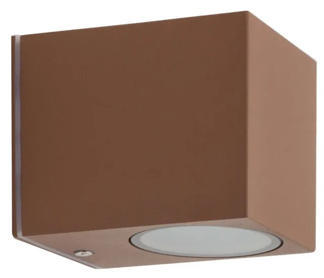 Applique Quadrata Monodirezionale IP65 - GU10 Mattone Corten