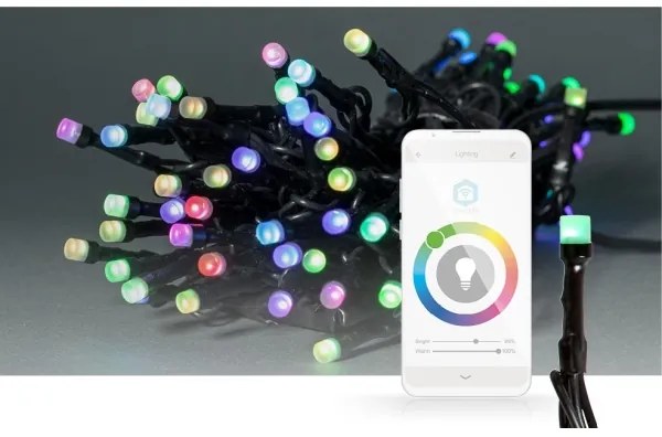 Nedis WIFILX01C42-LED Catena luminosa da esterno RGB 42 LED/8 funzioni 8 m IP65 Wi-Fi Tuya