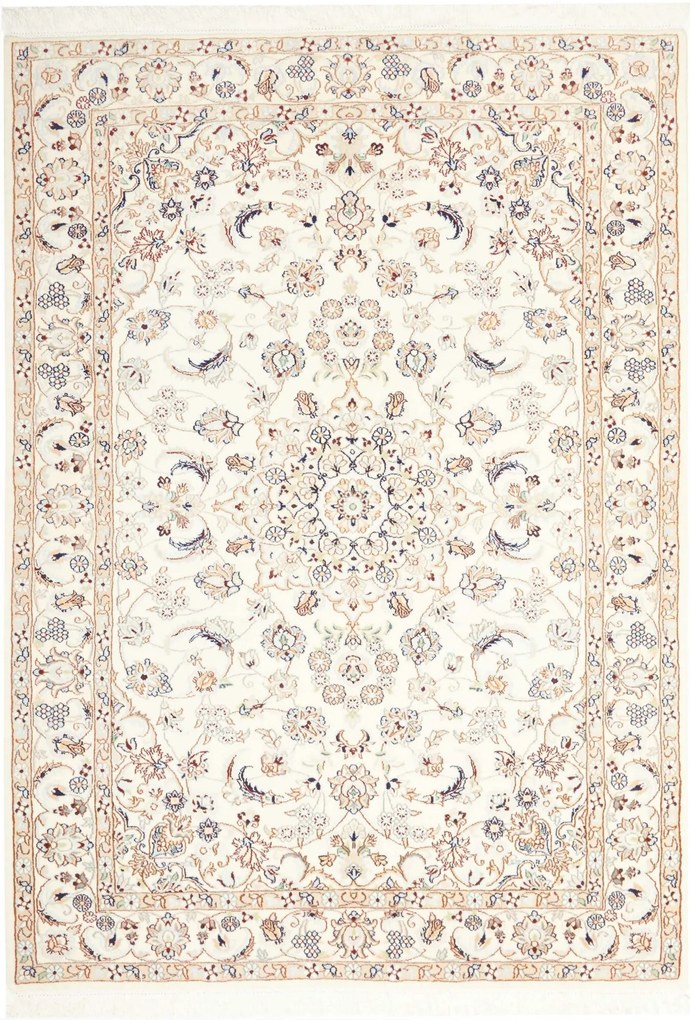 Nain Tappeto persiano 140 x 190 Beige (Iran) Annodato A Mano