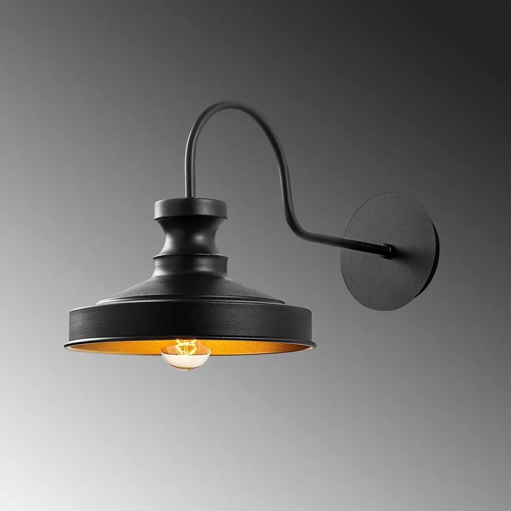 Lampada da parete nera ø 22 cm Kiruna – Opviq lights