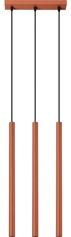 Sollux SL.1526 - Lampadario a sospensione con filo PASTELO 3xG9/8W/230V rosso