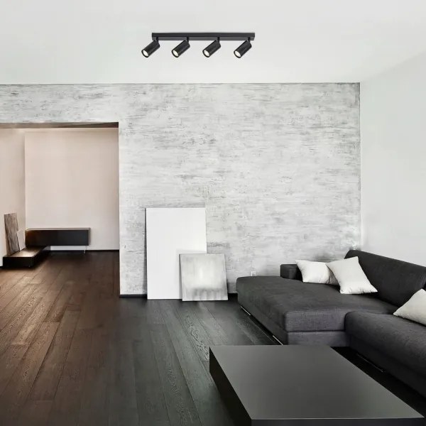 Rabalux 2086 - Faretto da binario SOLO 4xGU10/25W/230V nero