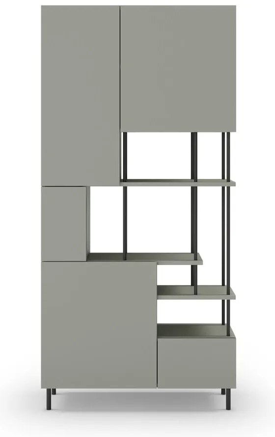 Libreria verde-grigio 84x175 cm Perla - Marckeric