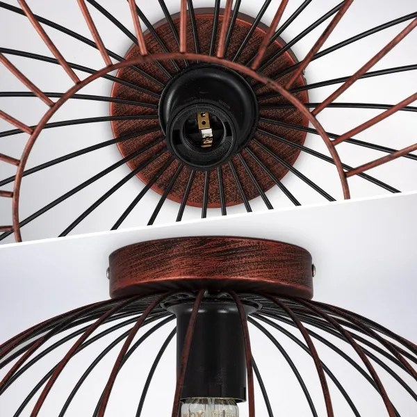 B.K. Licht 1471 - Lampadario a plafone RETRO 1xE27/40W/230V rame