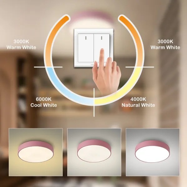 Brilagi - plafoniera LED POOL LED/48W/230V 3000/4000/6000K 40 cm rosa