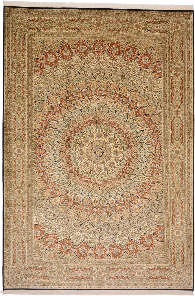 Cashmere Silk Tappeto 190 x 280 (Indian) Annodato A Mano