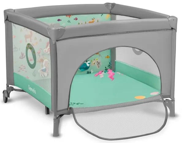 Lionelo - Recinto da gioco MILLE Grigio/Verde