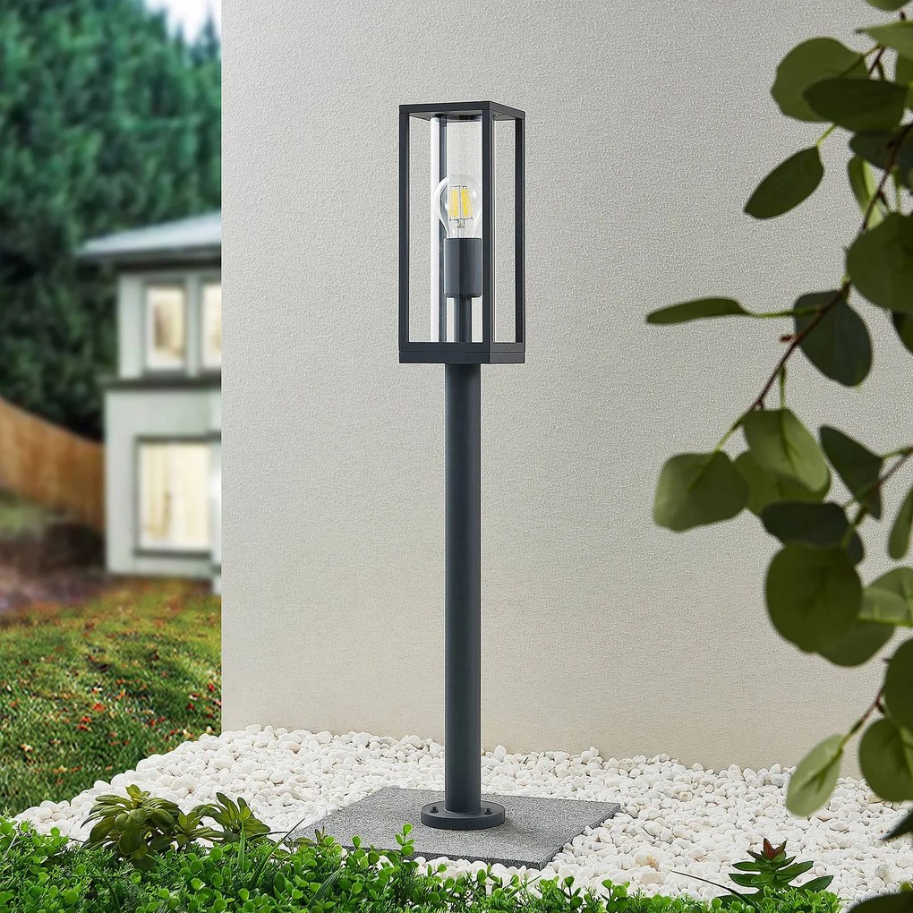 Lindby lampione Giavanna, 80 cm, antracite, IP44, E27