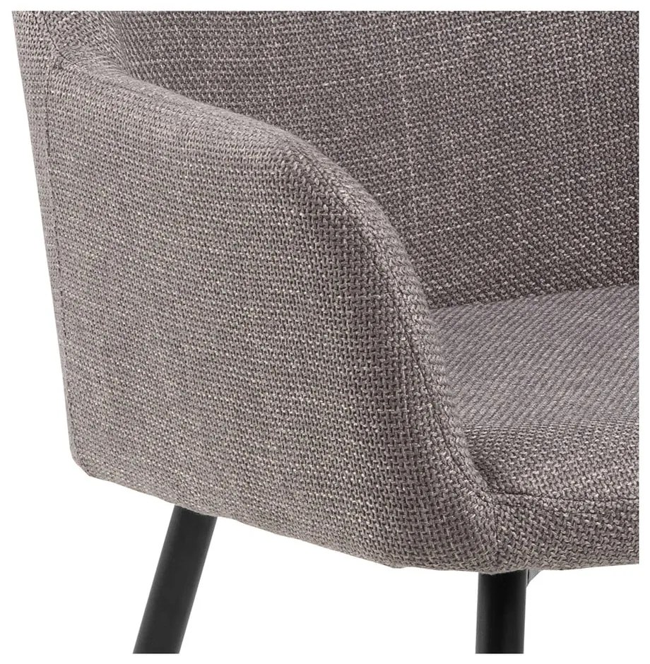 Set di sedie da pranzo grigio chiaro in imbottito con braccioli 2 pz Lizzy – Actona