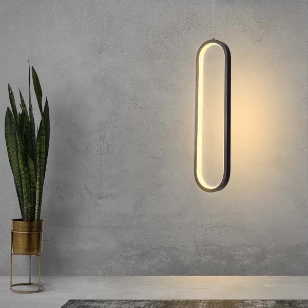 Lampadario LED a sospensione con filo LED/13W/230V 4000K nero