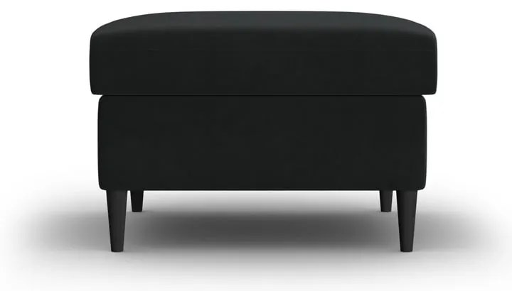 Poggiapiedi nero con rivestimento in velluto Kyoto – Cosmopolitan Design