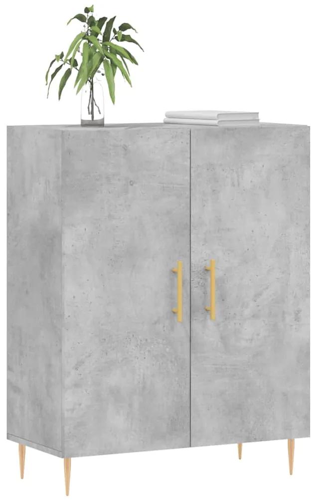 Credenza grigio cemento 69,5x34x90 cm in legno multistrato
