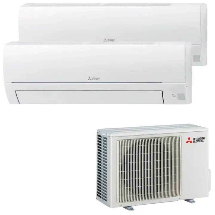 Condizionatore a muro multisplit MITSUBISHI ELECTRIC HR 9 + 12 14000 BTU classe raffreddamento A++ classe riscaldamento A+