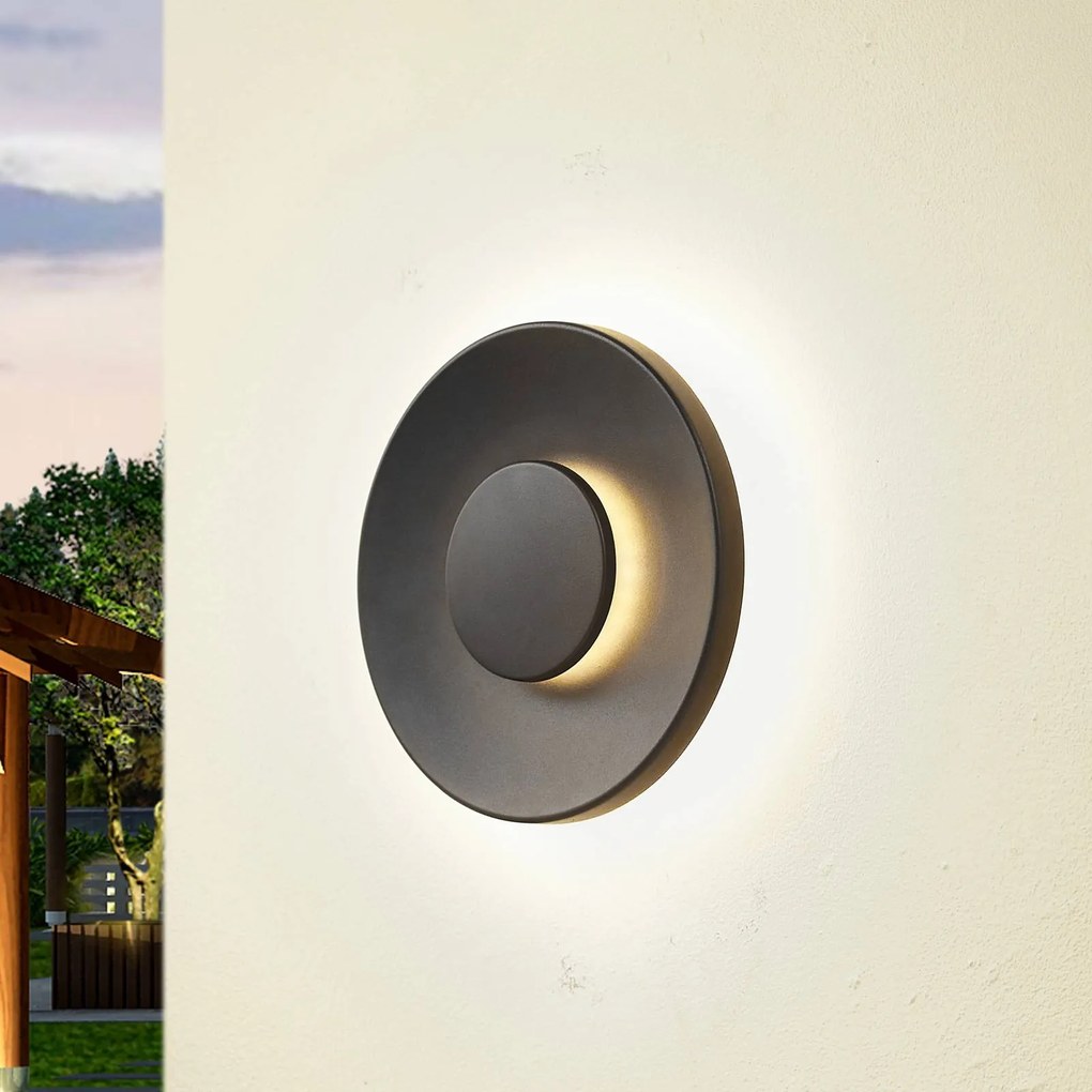 Applique da esterni a LED Kayana Lucande, Nero, Alluminio, Moderno, Applique LED da esterni