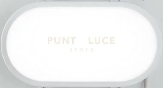 Plafoniera led shelly bianca ovale 15w 1900lm cct 3000k / 4000k ip6...