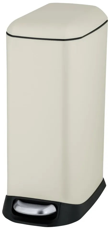 Cestino per la spazzatura color crema in acciaio con pedale 20 l Design – Wenko