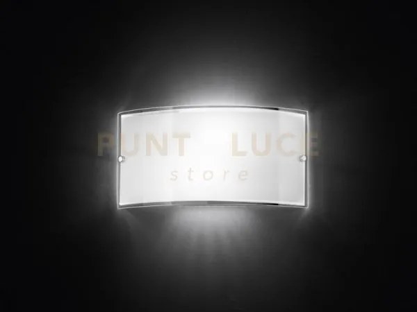 Applique in vetro bianco lucido drop 2 luci attacco e27