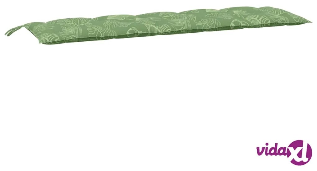 vidaXL Cuscino per Panca a Foglie 180x50x7 cm in Tessuto Oxford