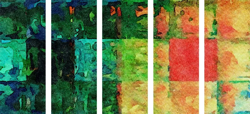 Quadri 5 pezzi – Arte visiva colorata