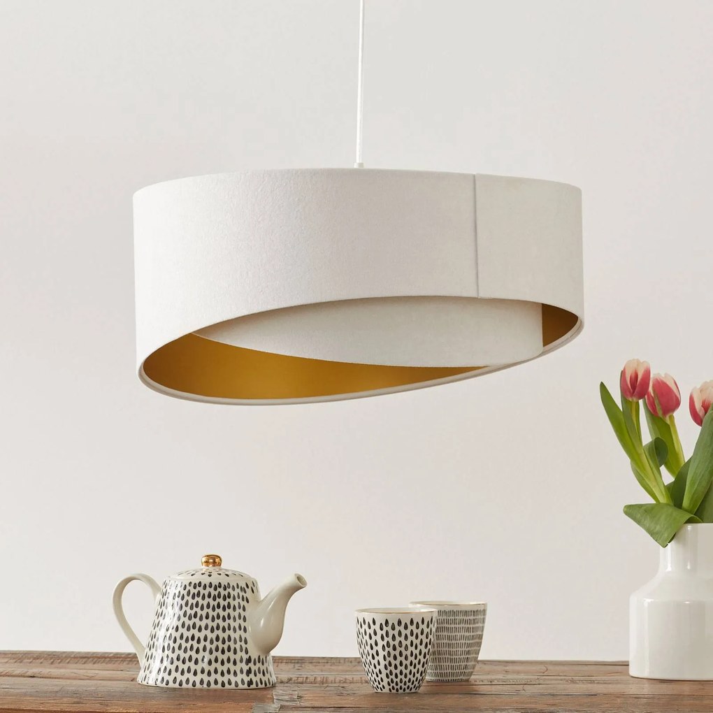 Maco Design Lampada a sospensione bicolore Chloe in look stratificato