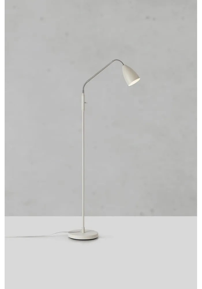 Lampada da terra LED beige con paralume in metallo e intensità regolabile (altezza totale 140 cm) Patro – Markslöjd