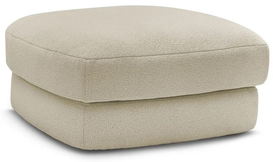 Poggiapiedi beige con rivestimento in bouclé Leonore – Bobochic Paris