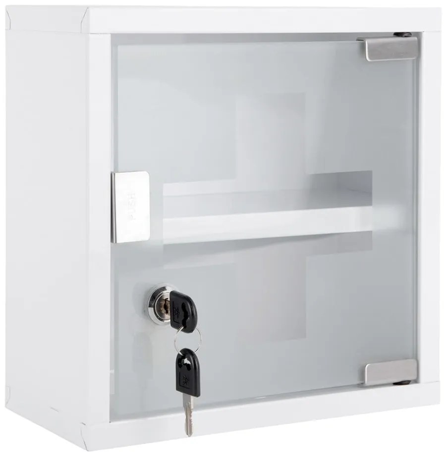 Armadietto pensile in metallo bianco 12x25 cm - PT LIVING