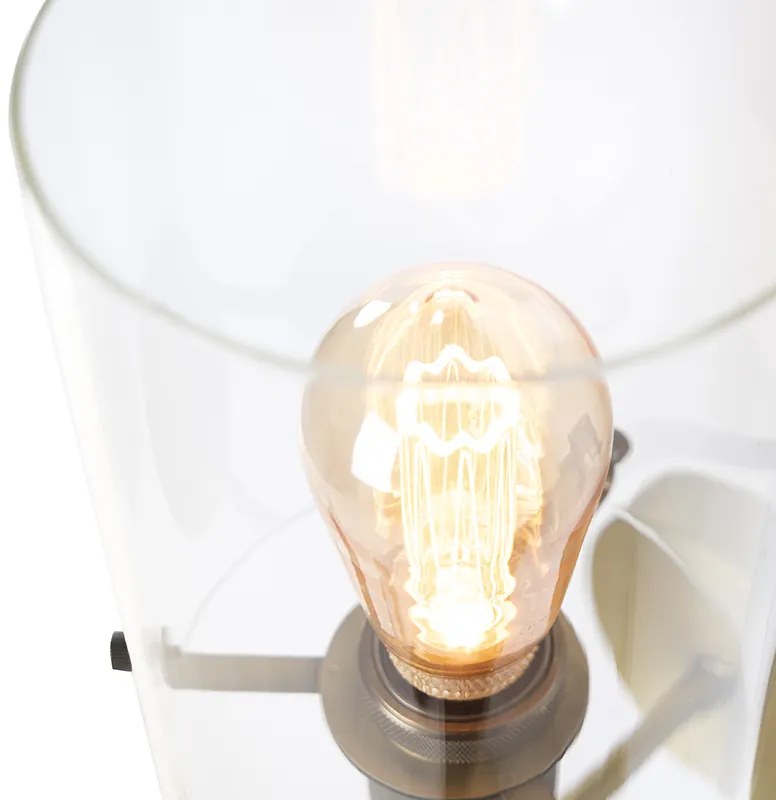 Applique da parete moderna in bronzo con vetro - Dome