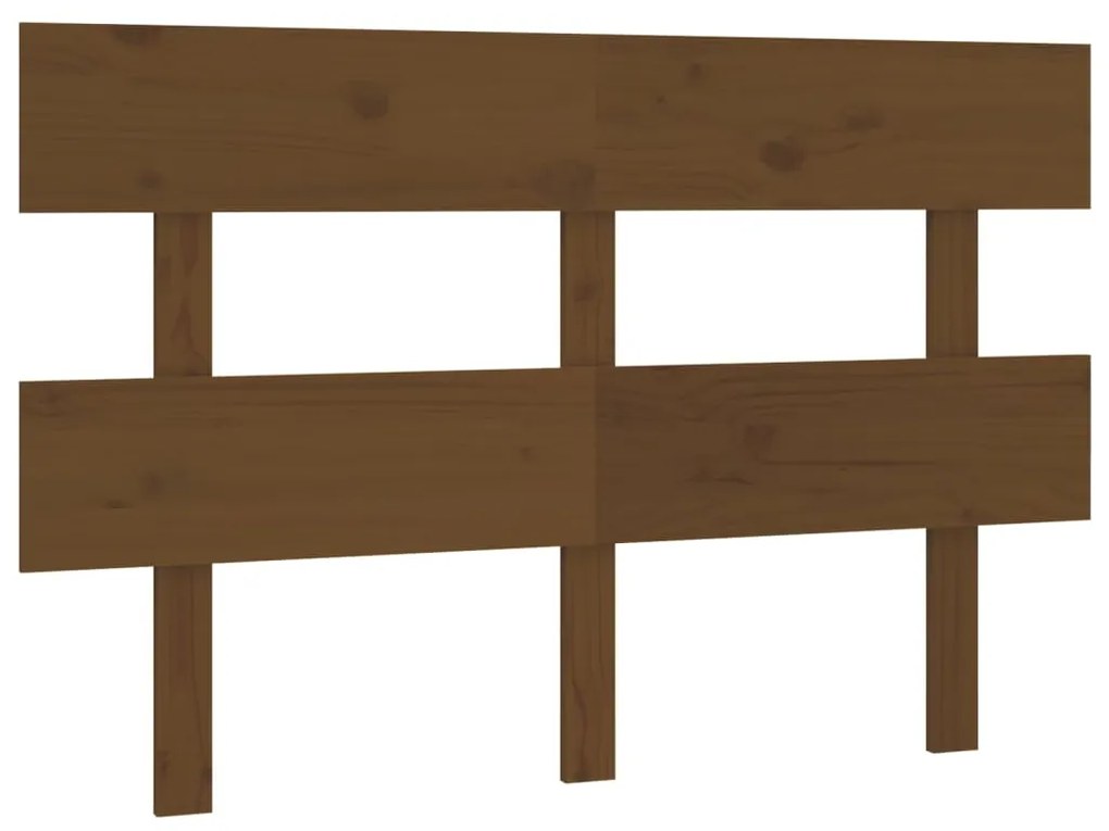 Testiera per letto miele 144x3x81 cm in legno massello di pino