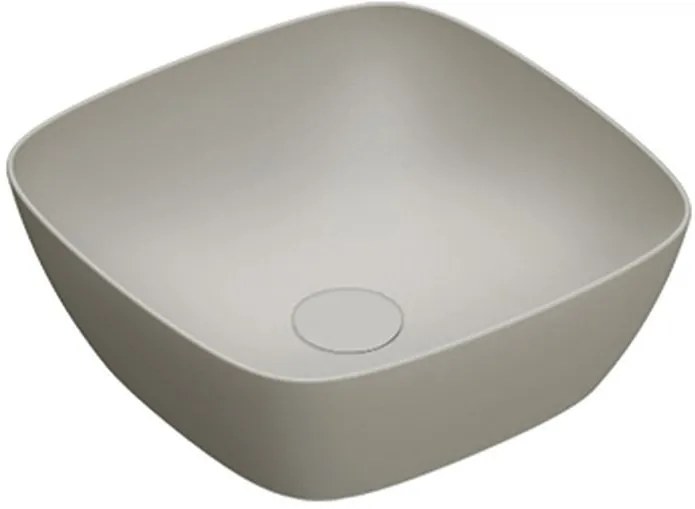 Catalano Green lavabo 40x40 cm quadrata da appoggio grigio/pietra 0622400023