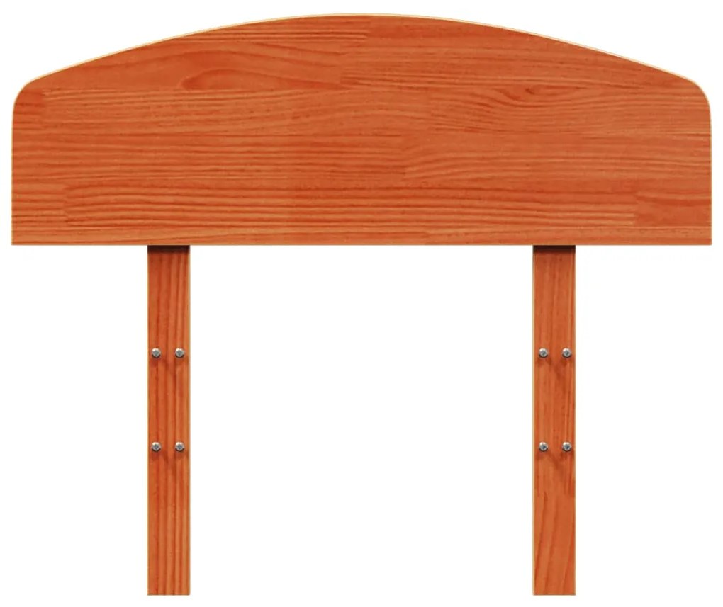 Testiera marrone cera 90 cm in legno massello di pino