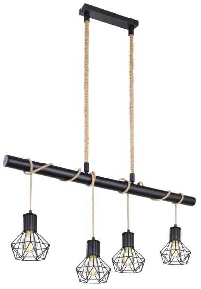 Globo 54017-4H - Lampadario a sospensione con filo PRISKA 4xE27/60W/230V