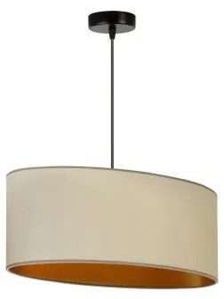 Duolla - Lampadario a sospensione con filo OVAL VEGAN 1xE27/15W/230V beige