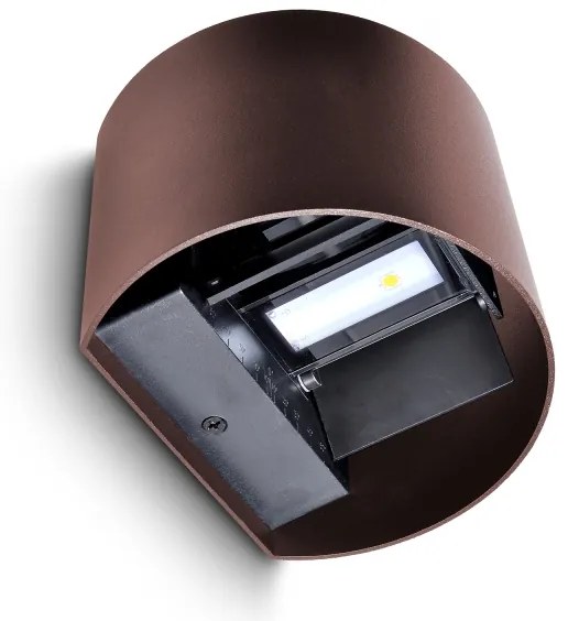 Brilagi - Lampada da parete LED per esterni RONDO LED/6W/230V marrone IP54