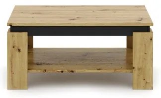 Tavolino da salotto LUNO rovere artisan/nero