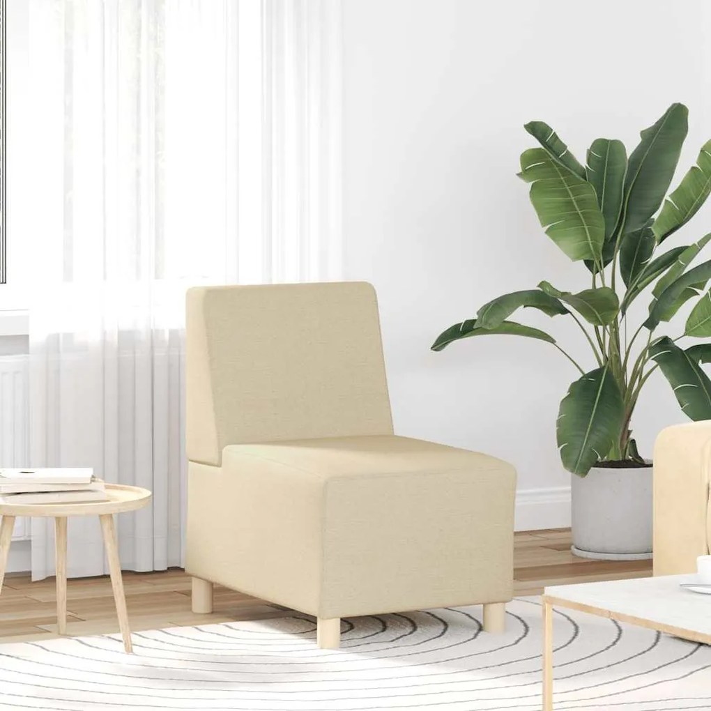 Divano Sedia Crema 55 Cm İn Tessuto /