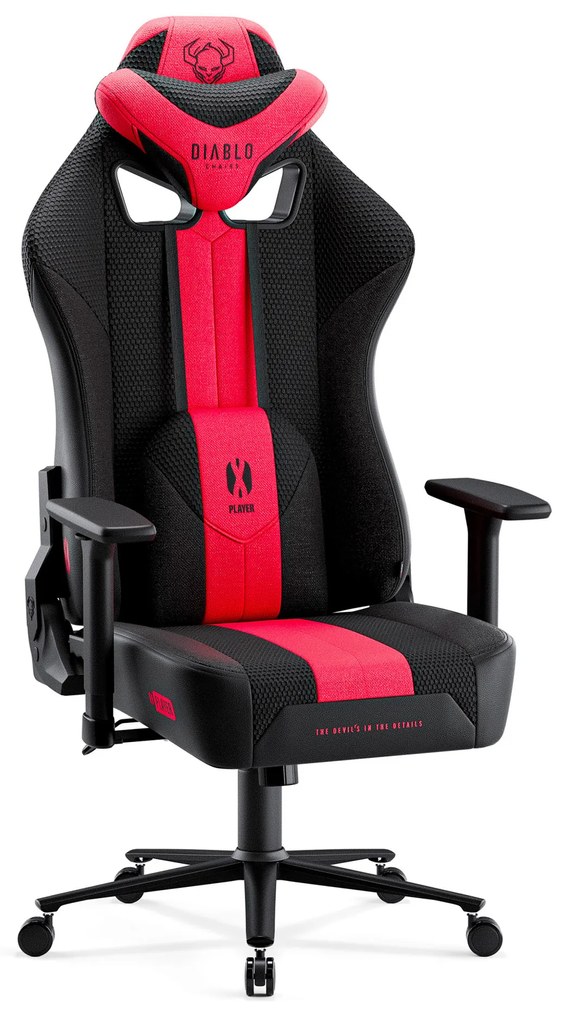 Sedia da gaming Diablo X-Player 2.0 In Materiale King Size: Cremisi-Antracite