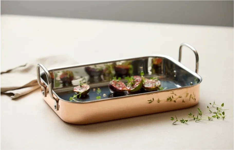 Teglia da forno in rame e acciaio inox 25,5x35 cm – Blomsterbergs