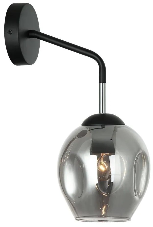 ITALUX WL-30843-1 BK+SG - Applique BORGO 1xE27/40W/230V nero