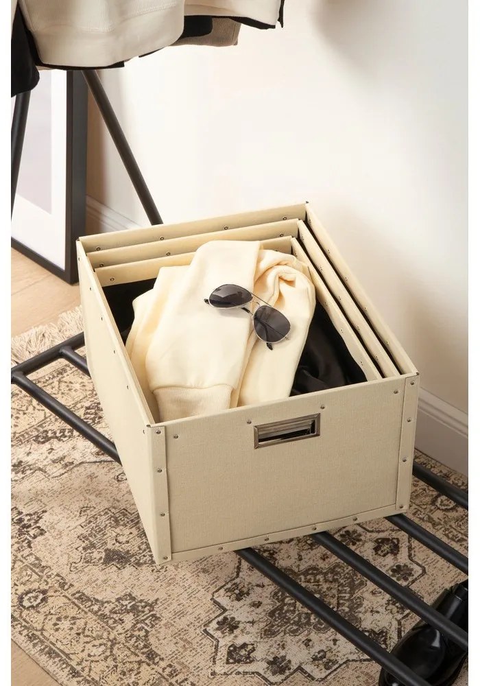 Scatole di cartone beige in set da 3 Ture - Bigso Box of Sweden