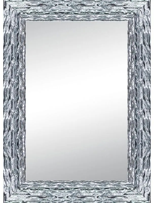 Specchio rettangolare in legno argento 98 x 138 cm