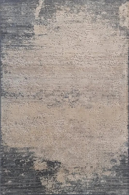 Tappeto Farashe geometrico in viscosa beige/grigio chiaro, L 230 x L 160 cm