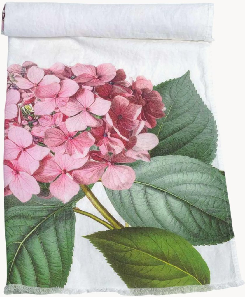 Telo da doccia in lino Hydrangea