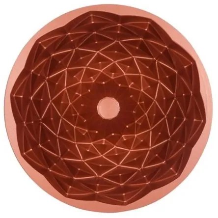 Stampo per ciambella KITCHISIMO 24 cm, motivo diamante, colore rame