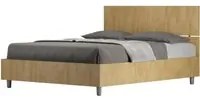 Letto alla Francese - DEMAS Tipologia Testata: Testata Dritta, Colore: Quercia Natura, Dimensione Rete: 140x190, Tipologia Letto: Con Rete e Contenitore