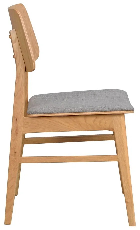 Sedia da pranzo marrone chiaro con seduta grigio chiaro Nagano - Rowico