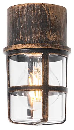 Lampada da soffitto e da parete oro anticato IP54 - Kiki