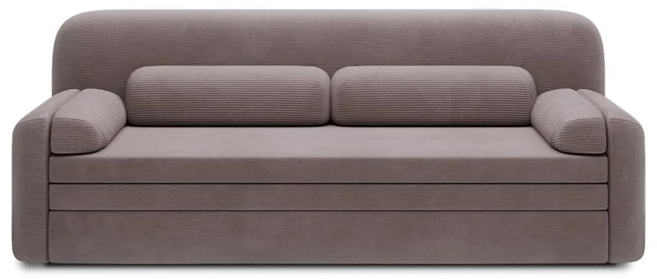 Divano marrone allungabile/con contenitore e rivestimento in velluto a coste 236 cm Elioss – ELTAP