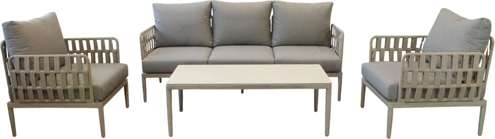 CASCADA - salotto outdoor in alluminio grigio chiaro, antracite o naturale